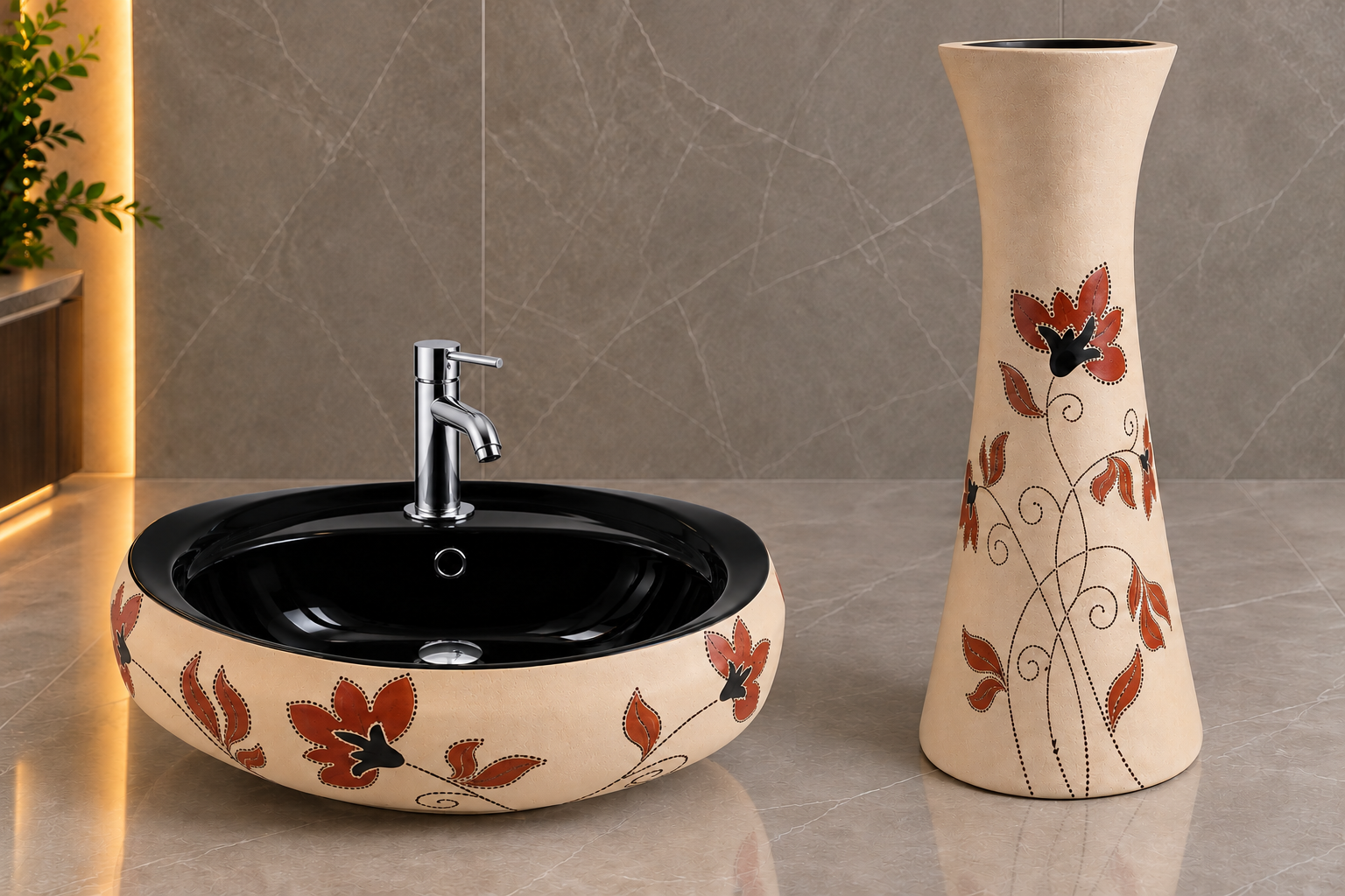 Sonet RP-1064, washbasin with pedestal (view 3)